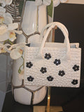 field of daisies and pearls bag