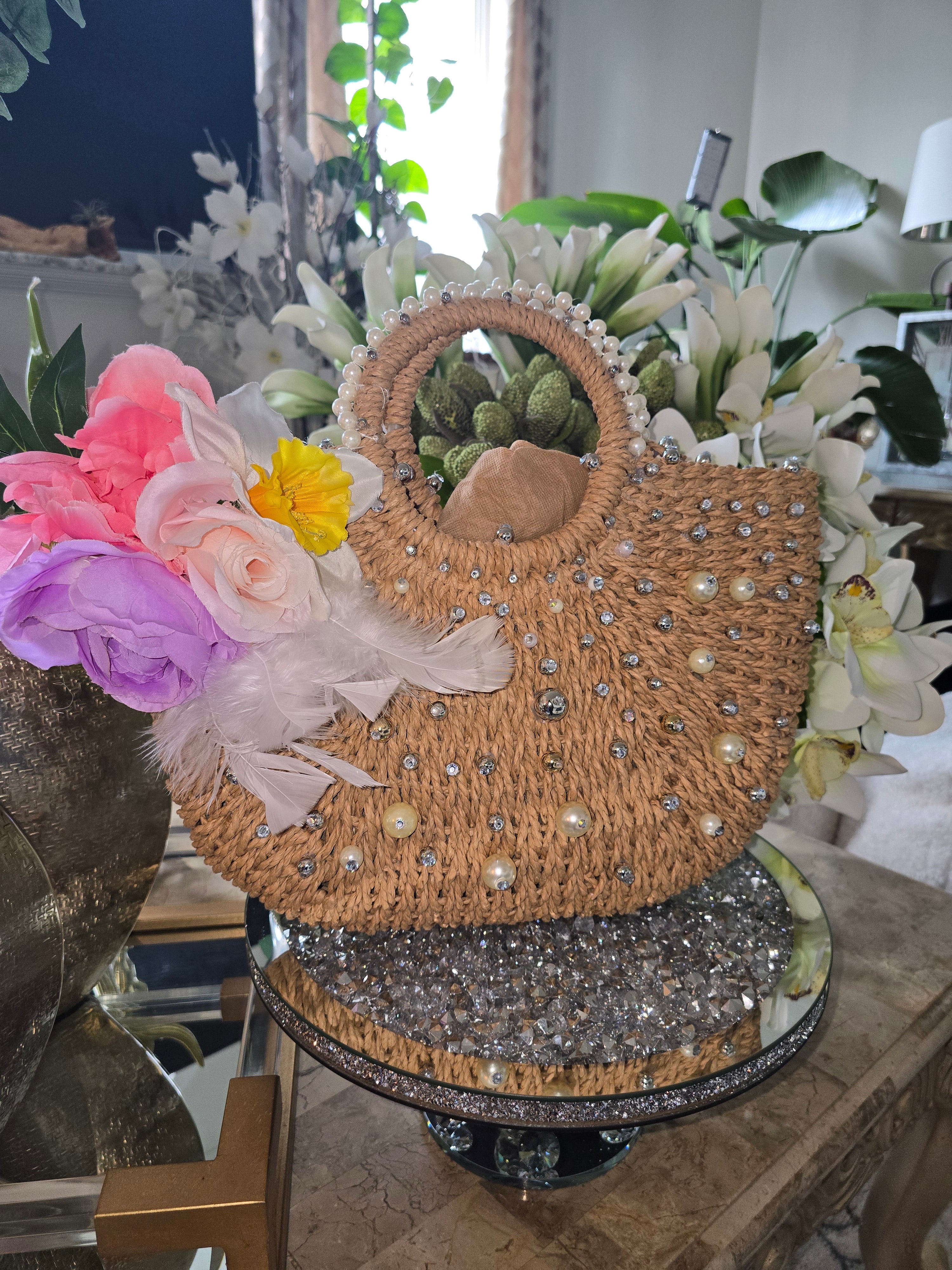 brown Rattan bag
