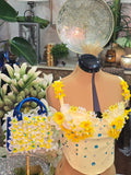 Yellow flower corset