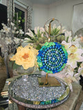 Blue Peacock clutch