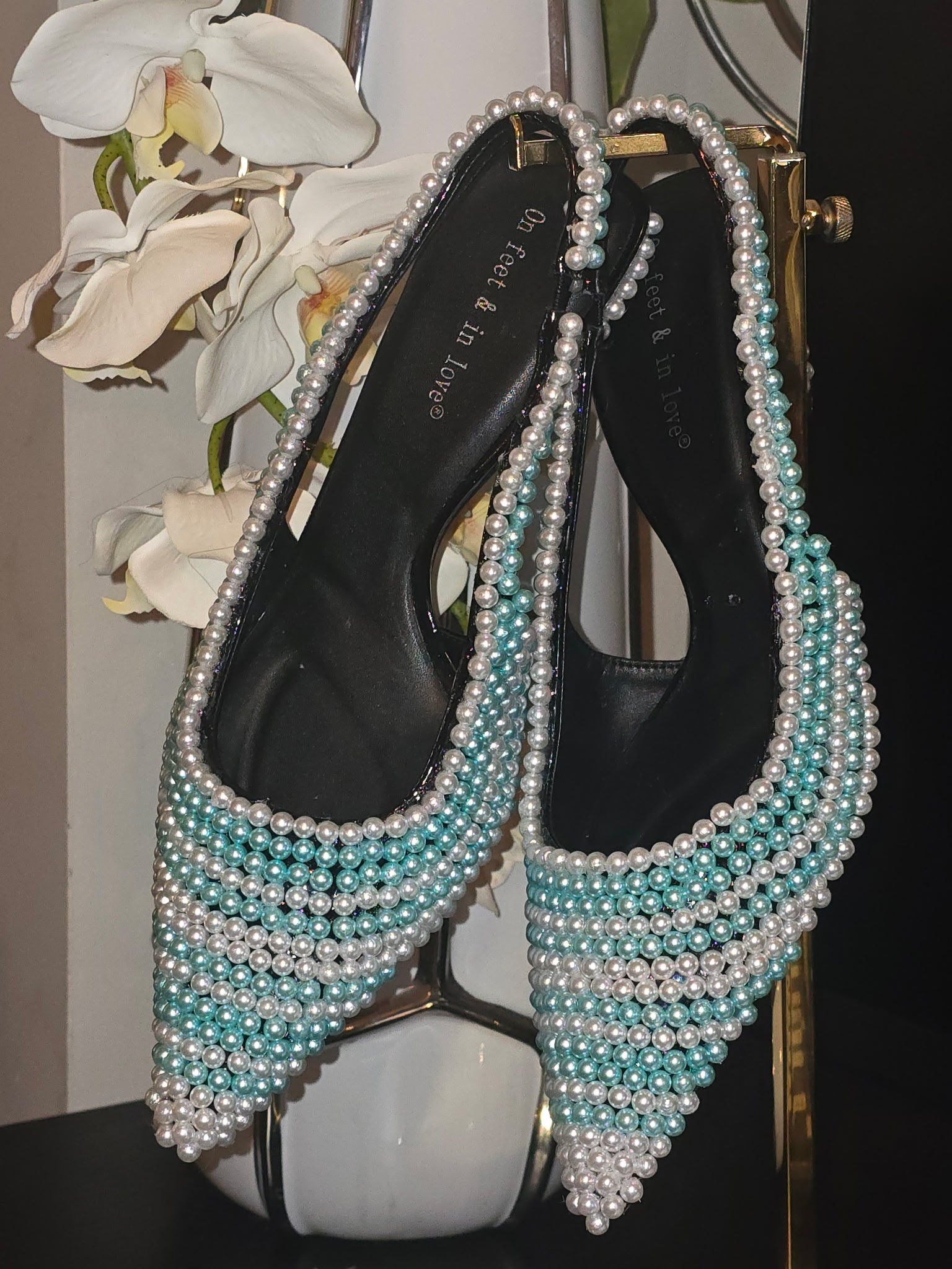 Above the clouds slingback heels